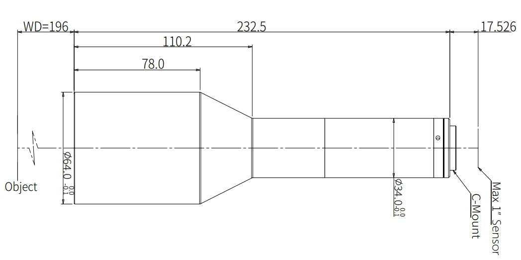 LS-KT-04-196 dimensions (mm)