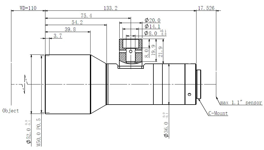 LS-KT-05-110C-V3 dimensions (mm)