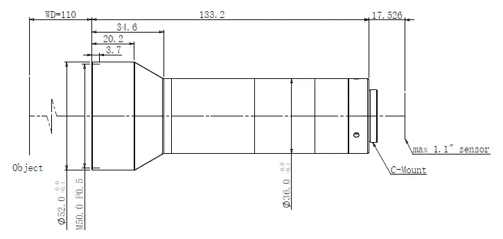 LS-KT-063-110 dimensions (mm)