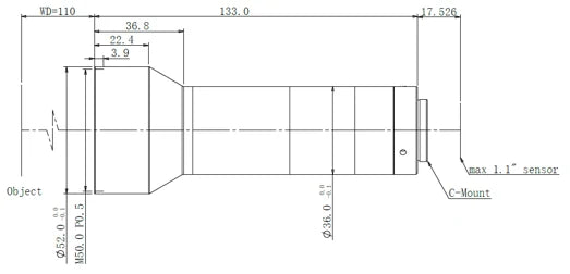 LS-KT-06-110-V3 dimensions (mm)