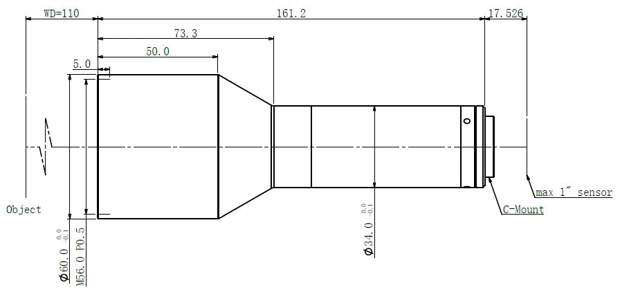LS-KT10-04-110 dimensions (mm)