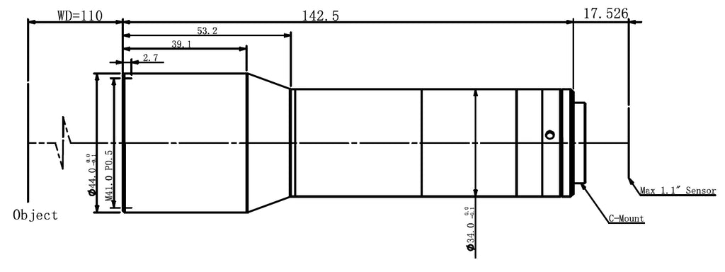 LS-KT-08-110-V3 dimensions (mm)