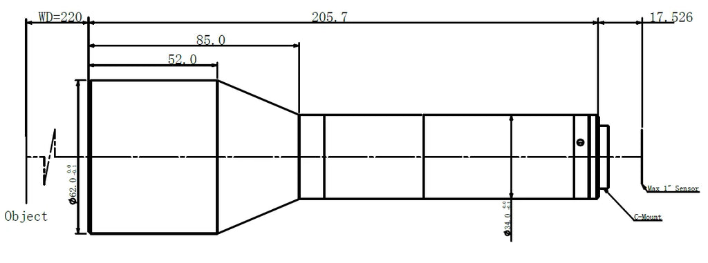 LS-KT10-05-220 dimensions (mm)