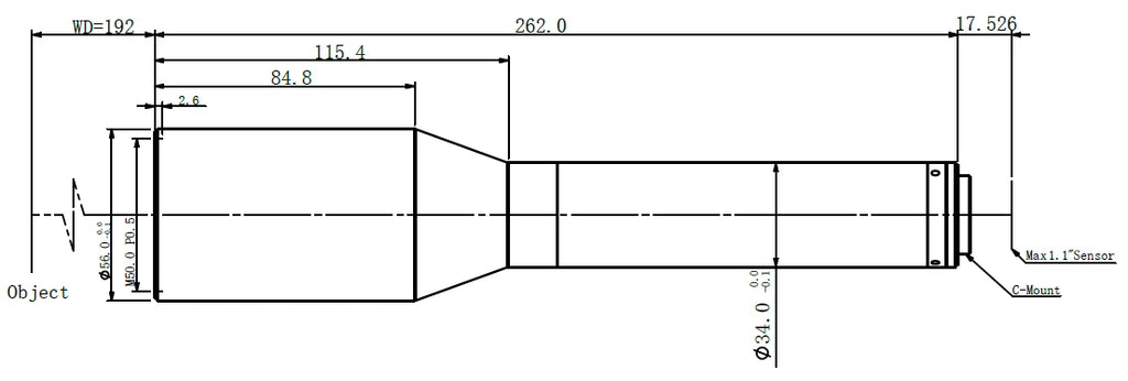 LS-KT-069-192 dimensions (mm)