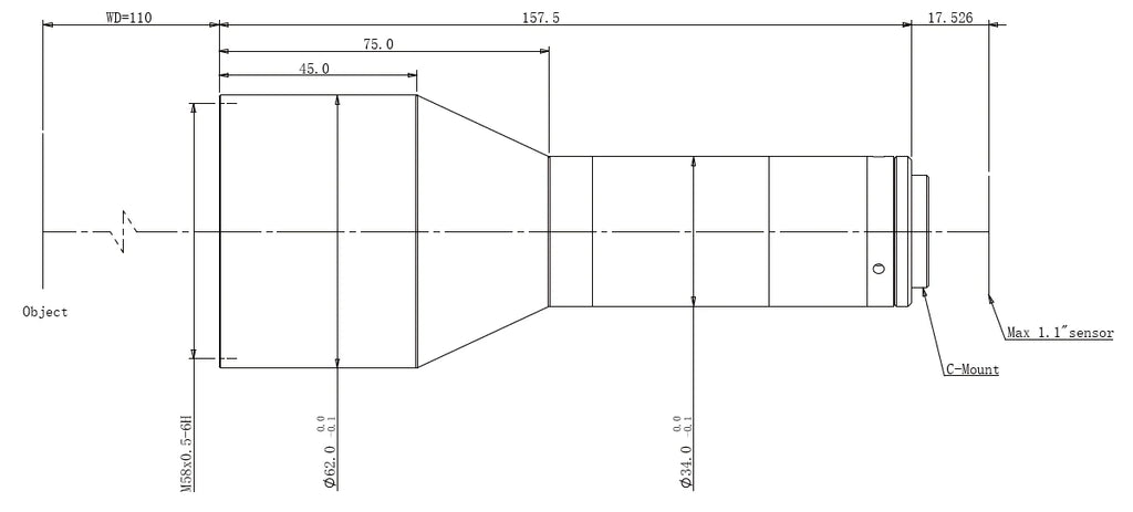 LS-KT-04-110 dimensions (mm)