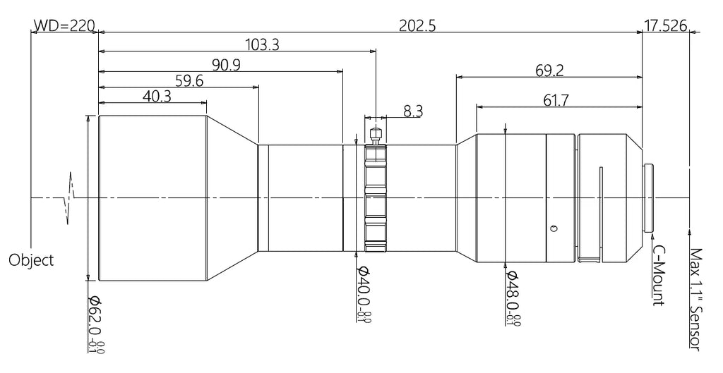 LS-KT-05-220-G dimensions (mm)