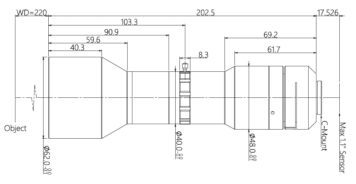 LS-KT-05-220-G dimensions (mm)