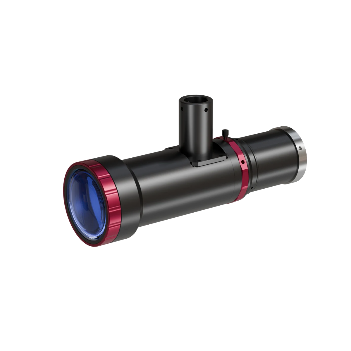 Object-Side Telecentric Lens, 1x, 80 mm WD, 1.2", coaxial light port (LS-KT-1-80C-G)