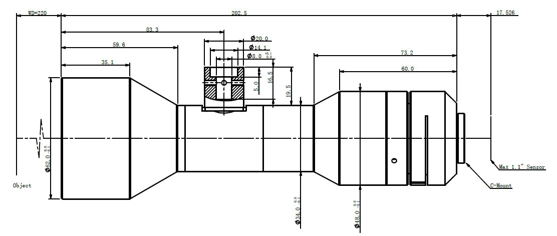 LS-KT-05-220C dimensions (mm)