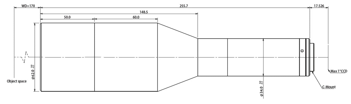 LS-KT10-05-170 dimensions (mm)