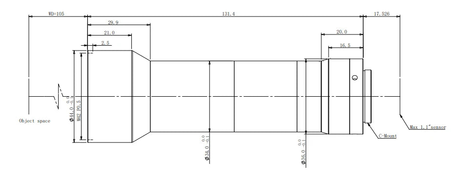 LS-KT-07-105-V3 dimensions (mm)