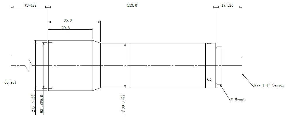 LS-KS-035-473 dimensions (mm)