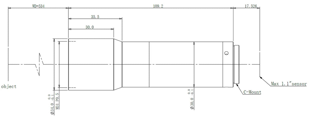 LS-KS-03-534 dimensions (mm)