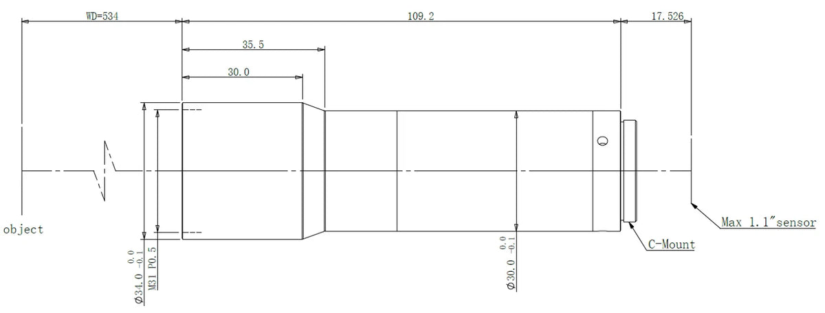 LS-KS-03-534 dimensions (mm)