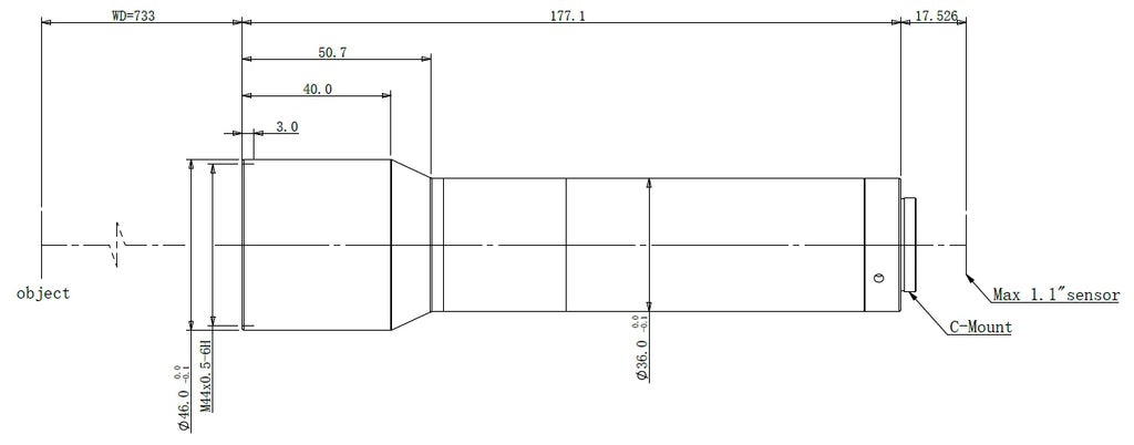 LS-KS-035-733 dimensions (mm)