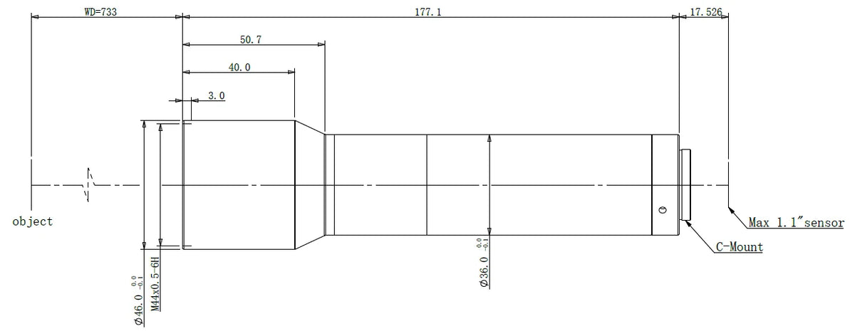 LS-KS-035-733 dimensions (mm)