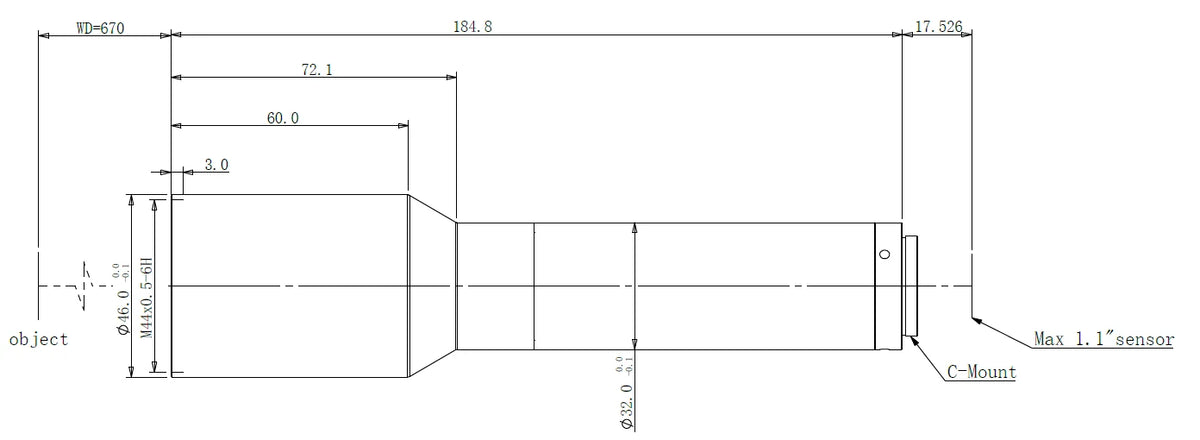 LS-KS-04-670 dimensions (mm)