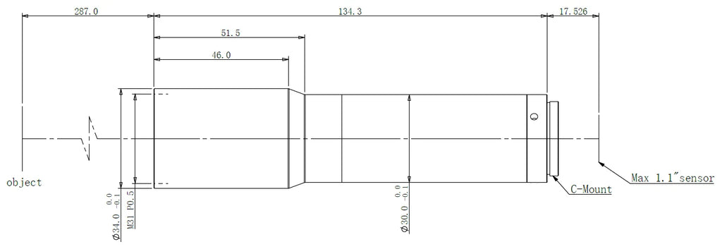 LS-KS-07-287 dimensions (mm)