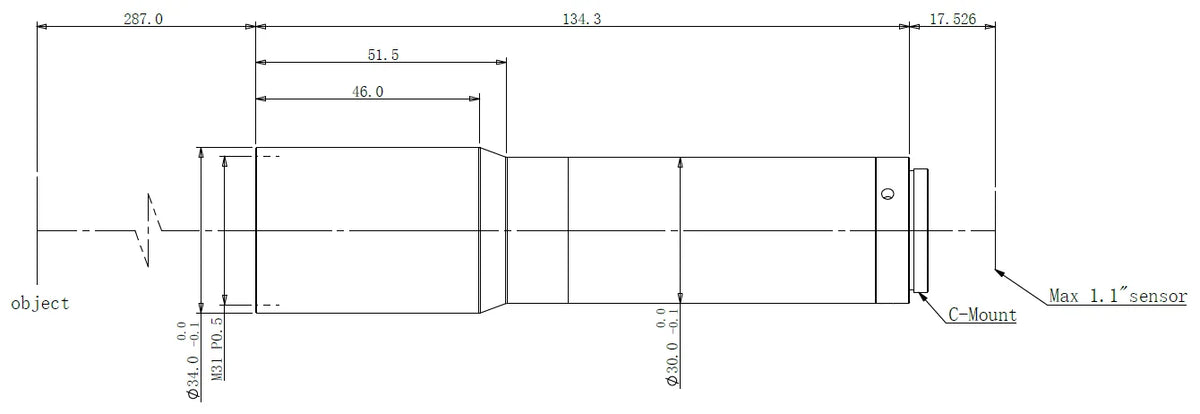 LS-KS-07-287 dimensions (mm)