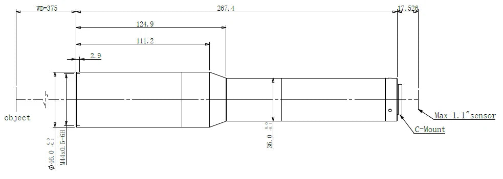 LS-KS-1-375 dimensions (mm)