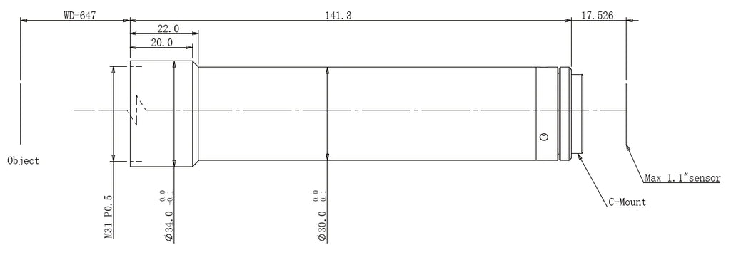 LS-KS-035-647 dimensions (mm)