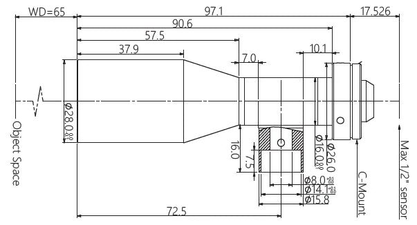 LS-HY-06-65C dimensions (mm)