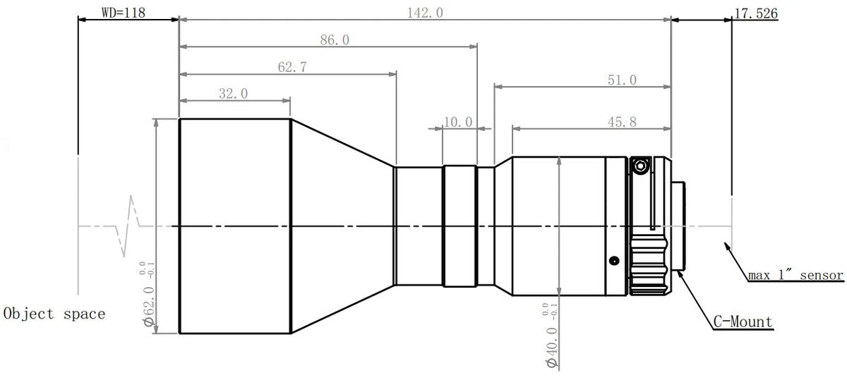 LS-KBT-0395-118 dimensions (mm)