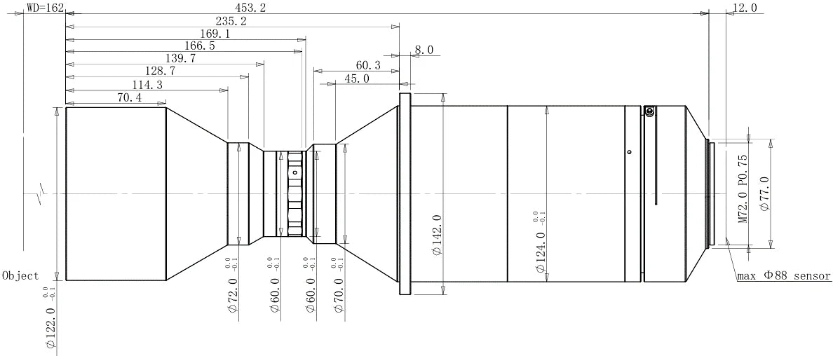 LS-LBT-1-162-G-M72 dimensions (mm)