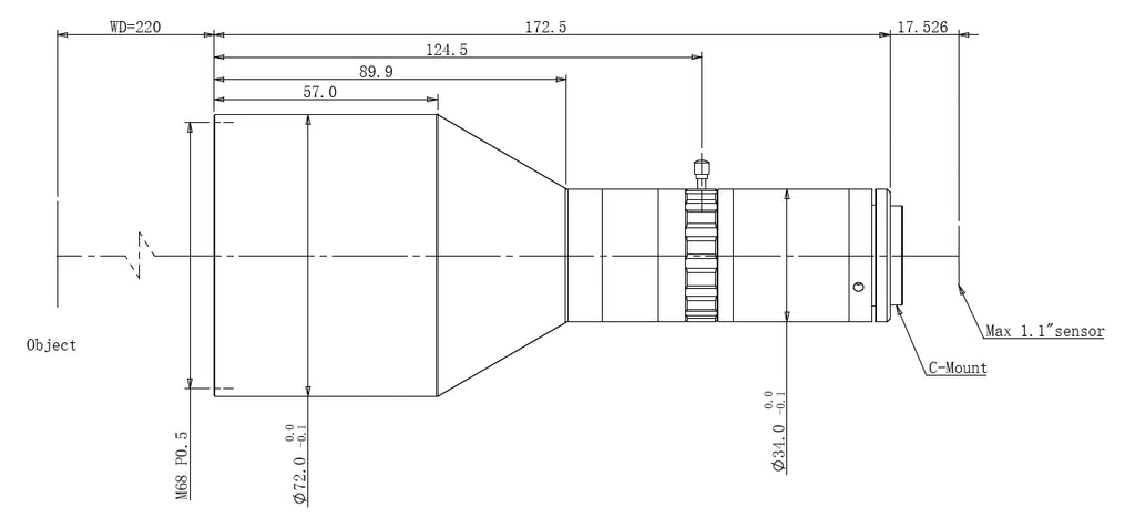 LS-KT-0345-220-V5-G dimensions (mm)