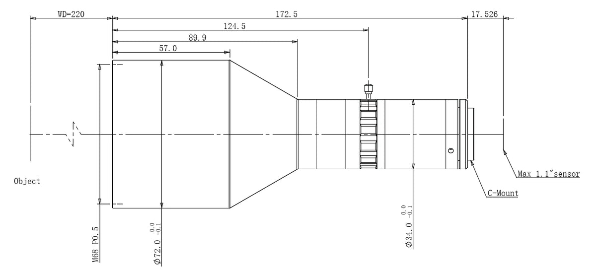 LS-KT-0345-220-V5-G dimensions (mm)