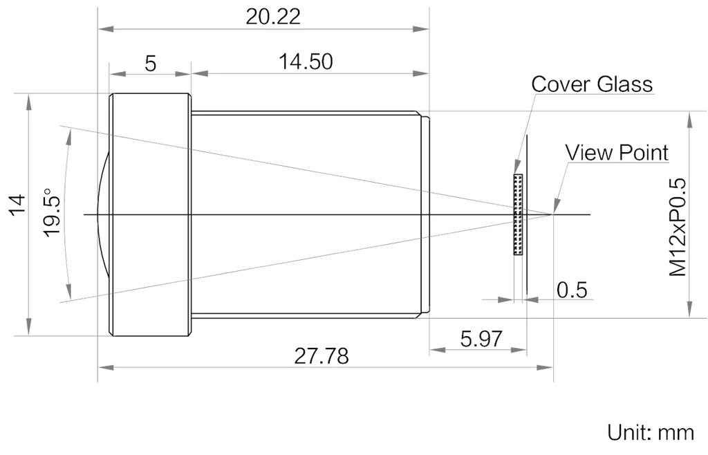 LS-HF2528-05S dimensions (mm)