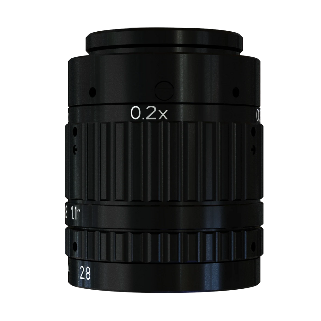 25mm, F2.8, 1.1", C-mount, Macro lens (65 mm (-0.4X) to 260.4 mm (-0.1X)) (LS-KF2528M-ML)