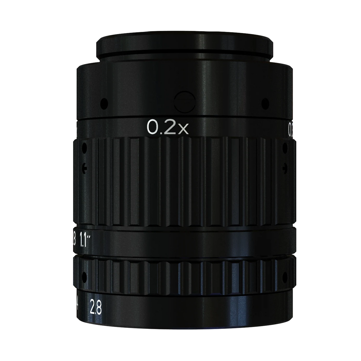 25mm, F2.8, 1.1", C-mount, Macro lens (65 mm (-0.4X) to 260.4 mm (-0.1X)) (LS-KF2528M-ML)