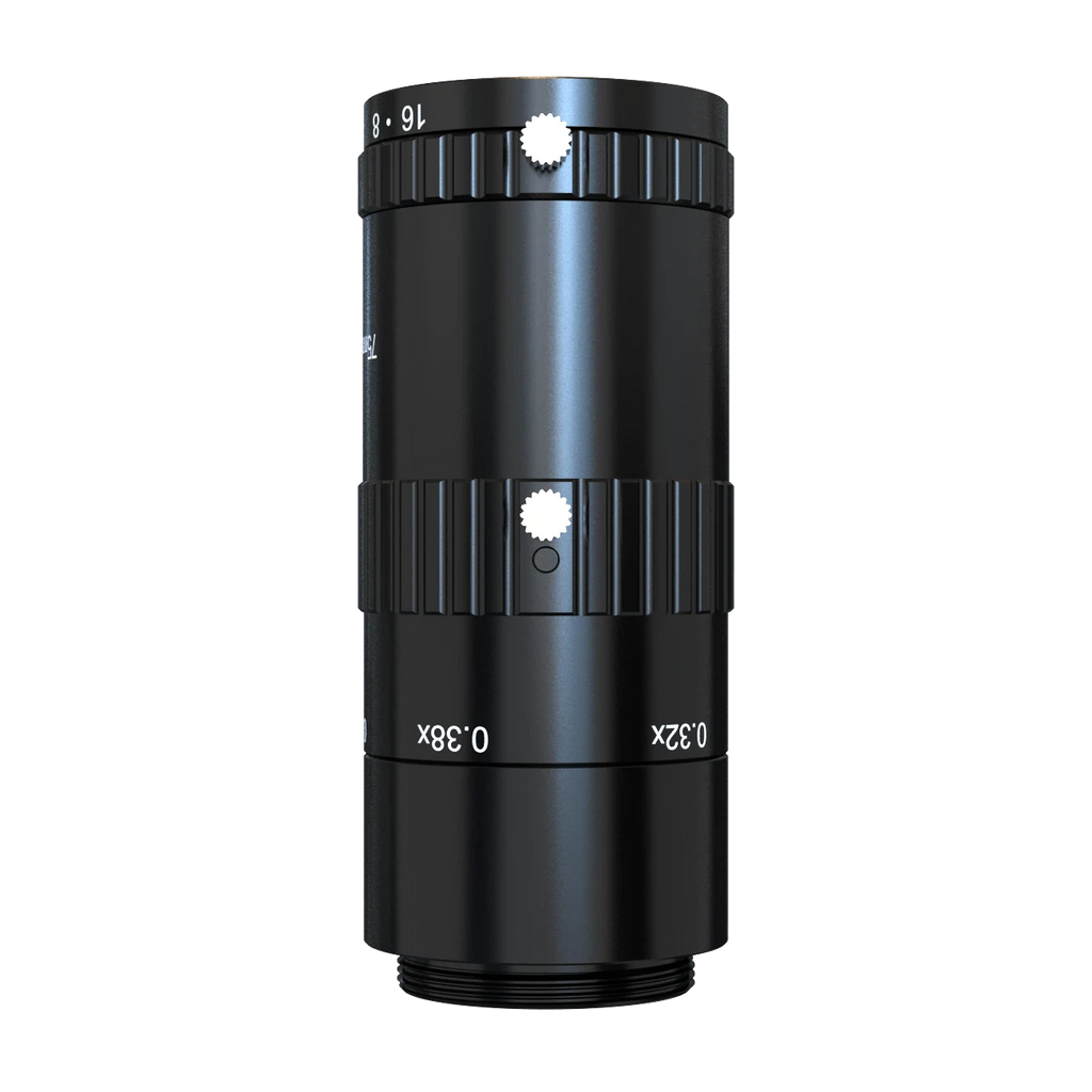 75mm, F3.8, 1.1", C-mount, Macro lens (257 mm (-0.38X) to 471 mm (-0.18X)) (LS-KF7538M-ML)