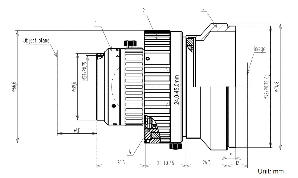 LS-LF6040M-0167V-M72 dimensions (mm)