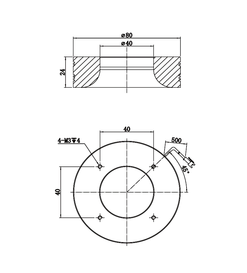 LS-LRSS-80-R dimensions (mm)