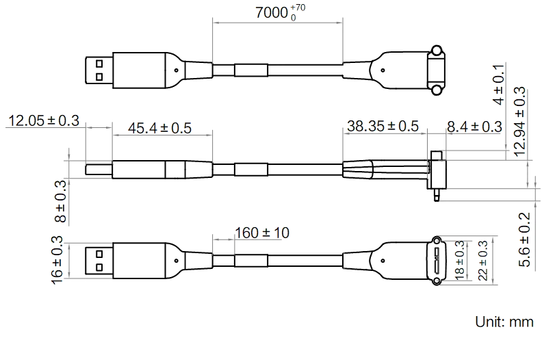 LS-ACU3-MBMS-DOWN-AM-SF-7M dimensions (mm)