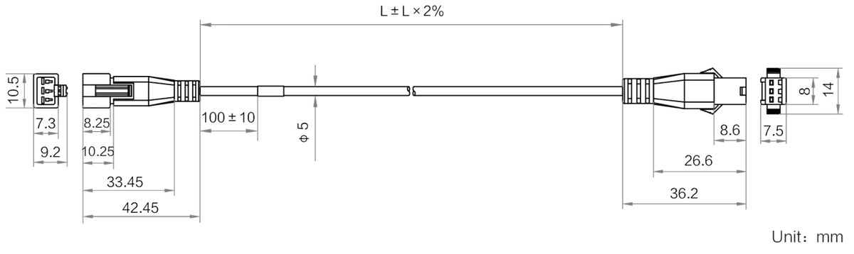 LS-LW-H-005-1-S dimensions (mm)