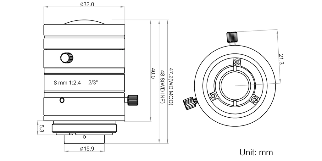 LS-MF0824M-8MPS dimensions (mm)