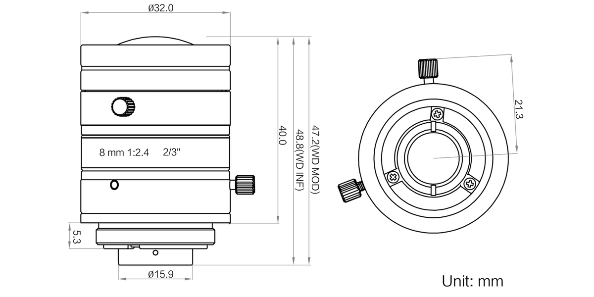 LS-MF0824M-8MPS dimensions (mm)