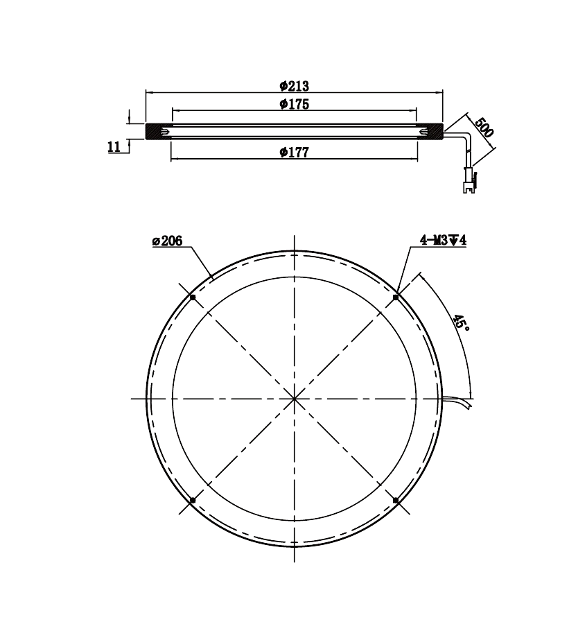 LS-LRDS-213-0-W dimensions (mm)