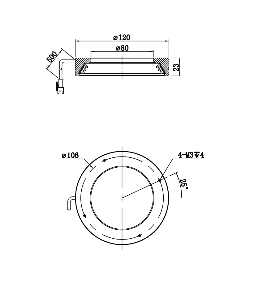 LS-LRDS-120-30-B dimensions (mm)