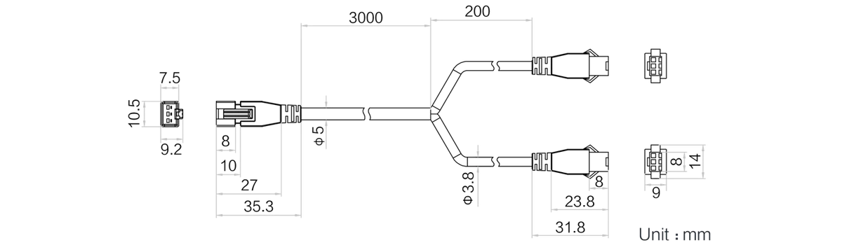 LS-LW-003-2-S dimensions (mm)