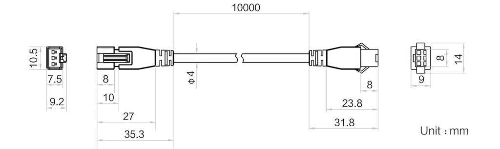 LS-LW-010-1-S dimensions (mm)