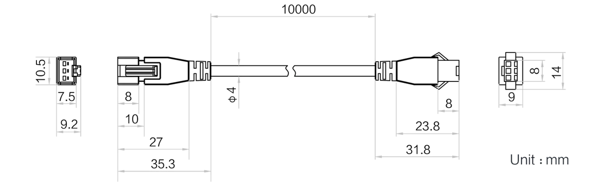 LS-LW-010-1-S dimensions (mm)