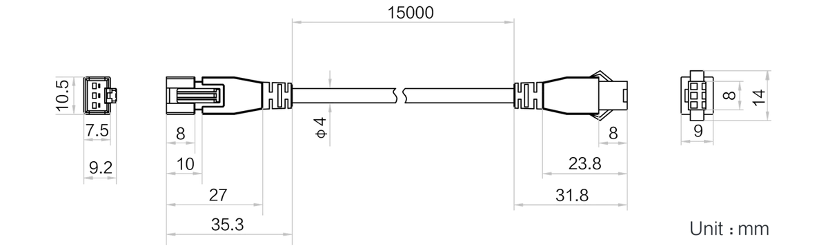 LS-LW-015-1-S dimensions (mm)