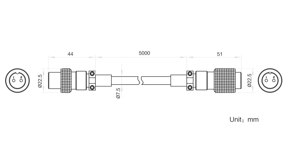 LS-LW-005-1-B19 dimensions (mm)