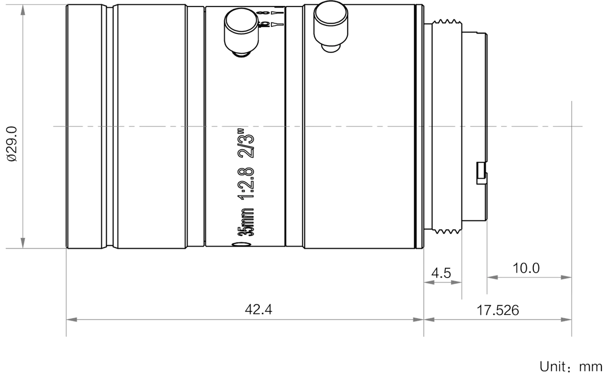 LS-MF3528M-8MPS dimensions (mm)