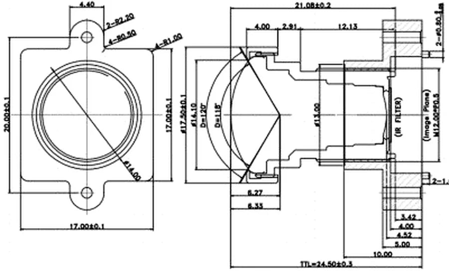 LS-SND2639A1SD-8M-H dimensions (mm)