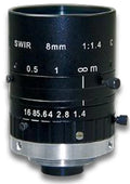 8 mm, 2/3", 5 MP, C-mount SWIR Lens (LS-SWIR0814H-5M)